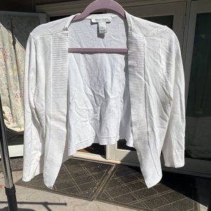 White House Black Market Shrug - Cropped White Size Large